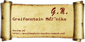 Greifenstein Mónika névjegykártya